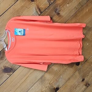 Reel Legends Hot Coral Freeline Crew Performance Tee shirt XL NEW UPF 30+Fishing